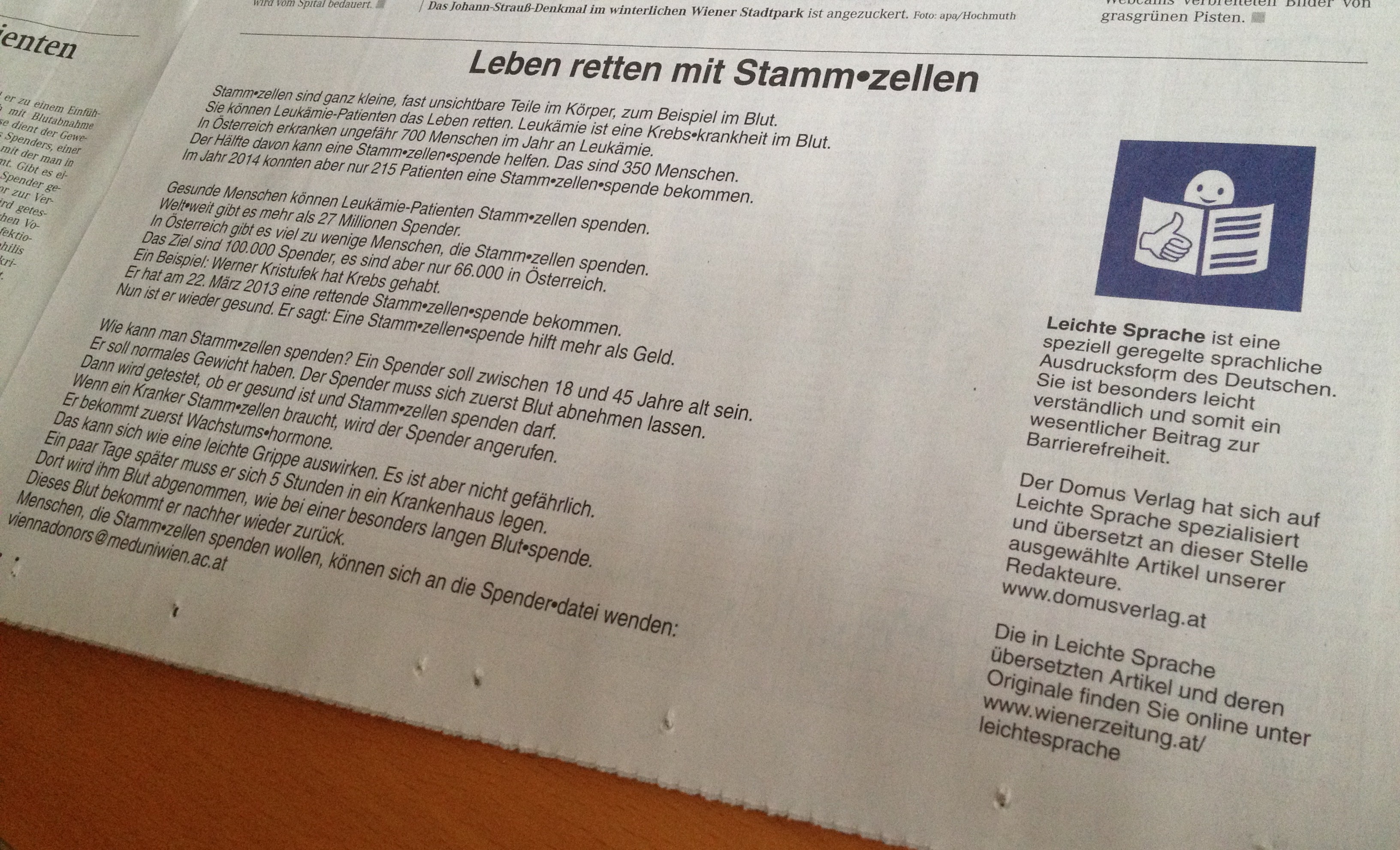 Kooperation mit der Wiener Zeitung